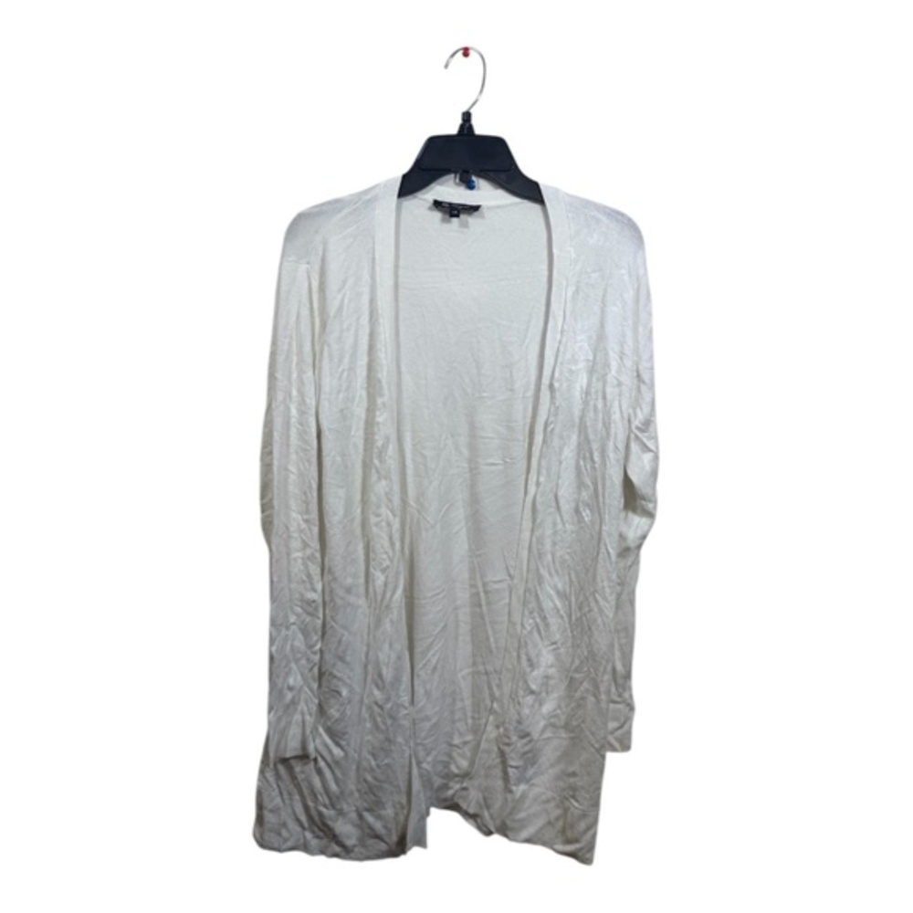 Lily Morgan Cardigan Womens Size Large White Open Coastal Beach Soft Comfy